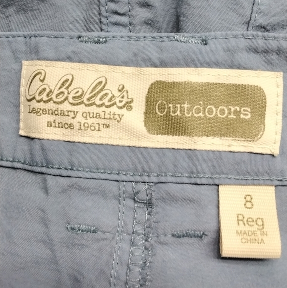 Cabelas Teal Women's Zip Off Shorts   Size 8 - Picture 3 of 4